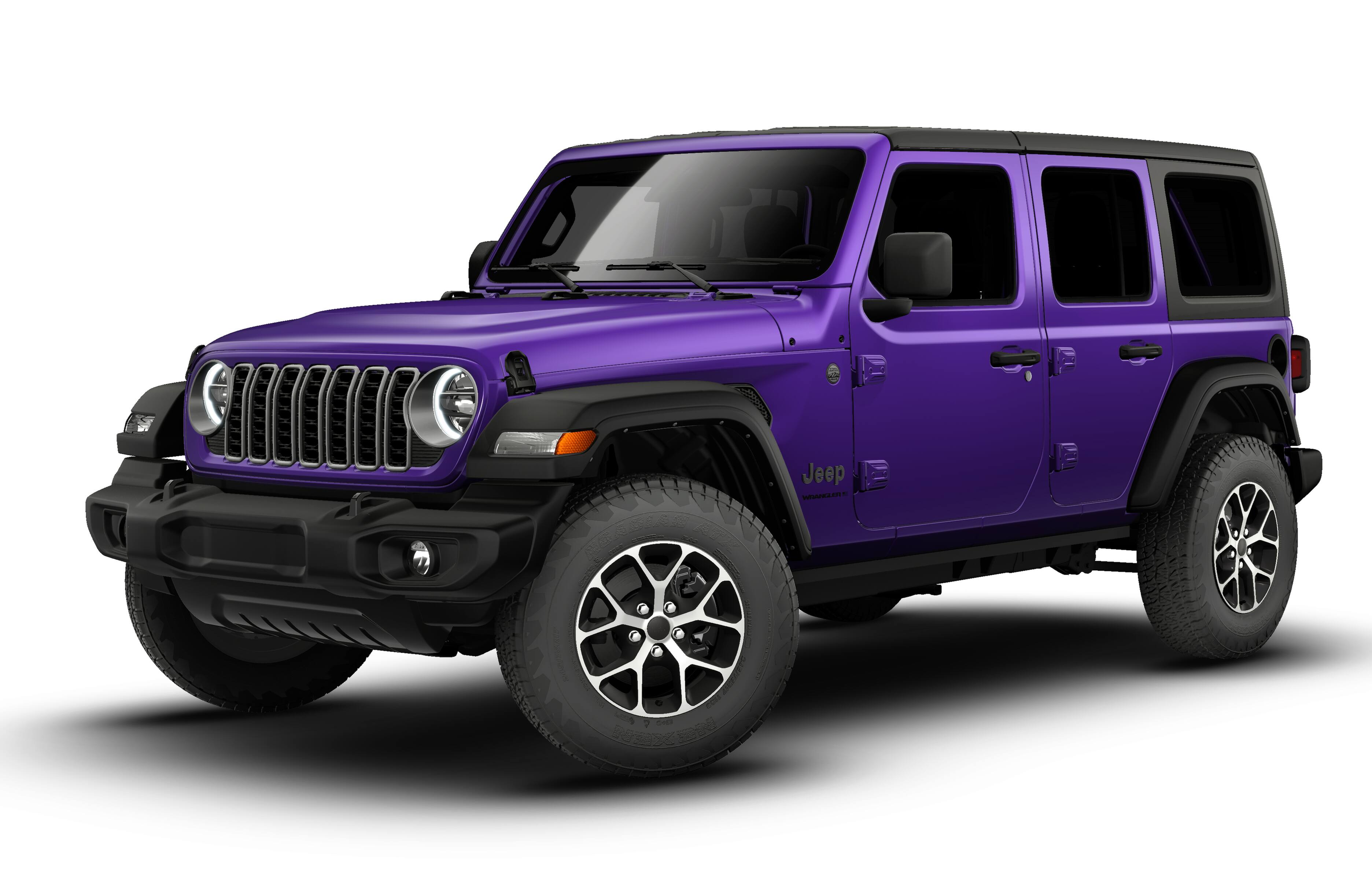 2026 Jeep Wrangler WRANGLER 4-DOOR SPORT S in Reign Exterior Paint — front three-quarter view