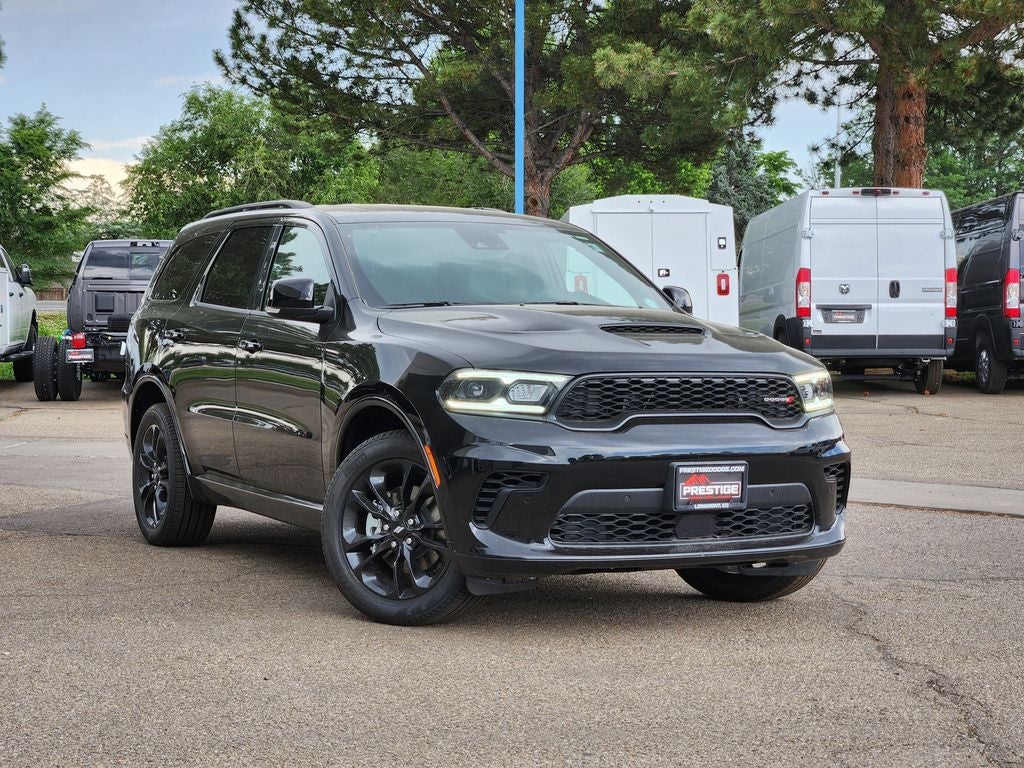2026 Dodge Durango DURANGO GT PLUS AWD in Diamond Black Clear-Coat Exterior Paint — front three-quarter view