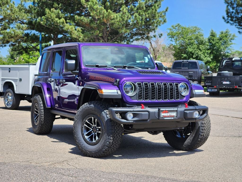 2026 Jeep Wrangler WRANGLER 4-DOOR RUBICON X in Reign Exterior Paint — front three-quarter view
