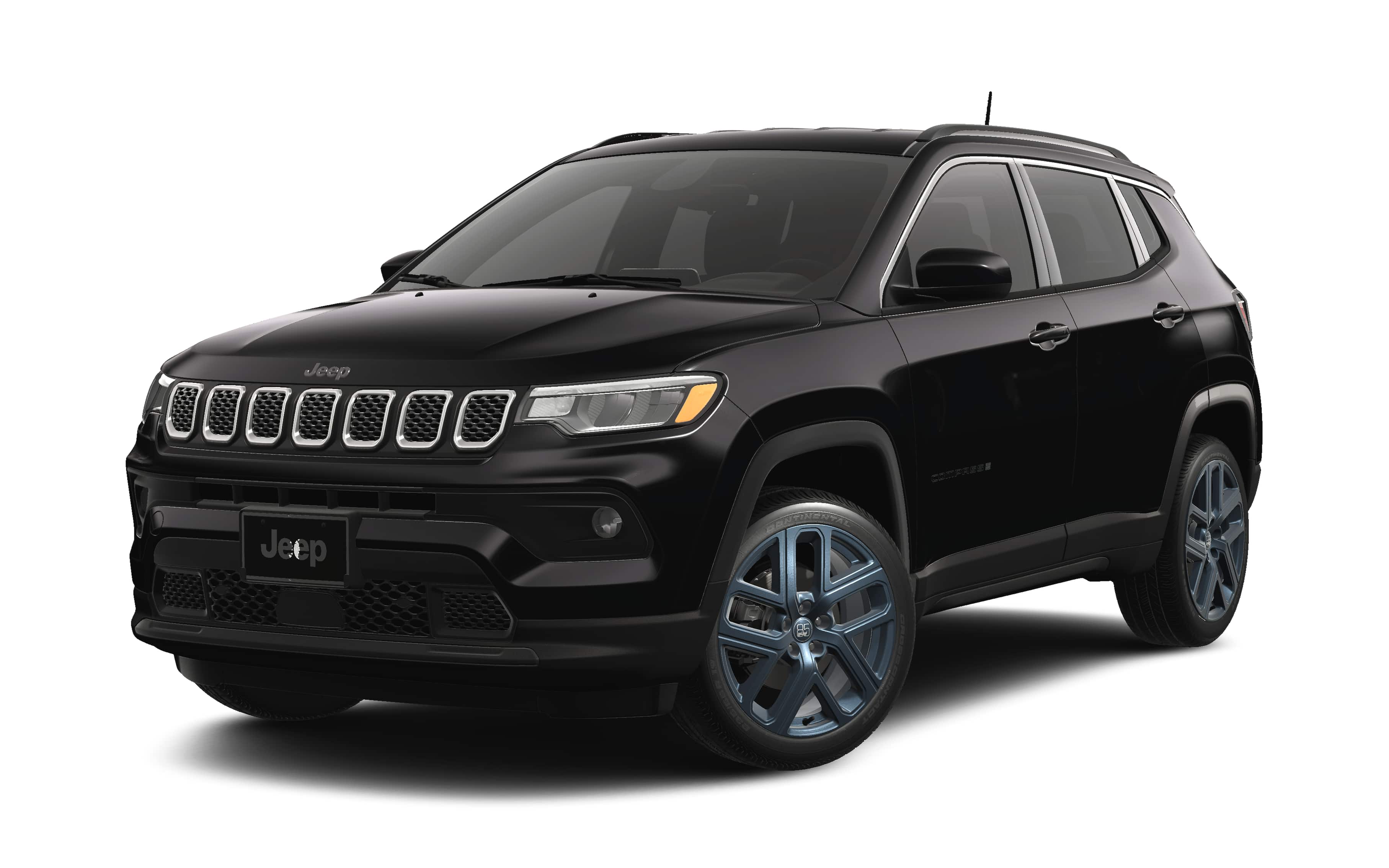 2026 Jeep Compass COMPASS 85TH ANNIVERSARY EDITION 4X4 in Diamond Black Crystal Pearl-Coat Exterior Paint — front three-quarter view