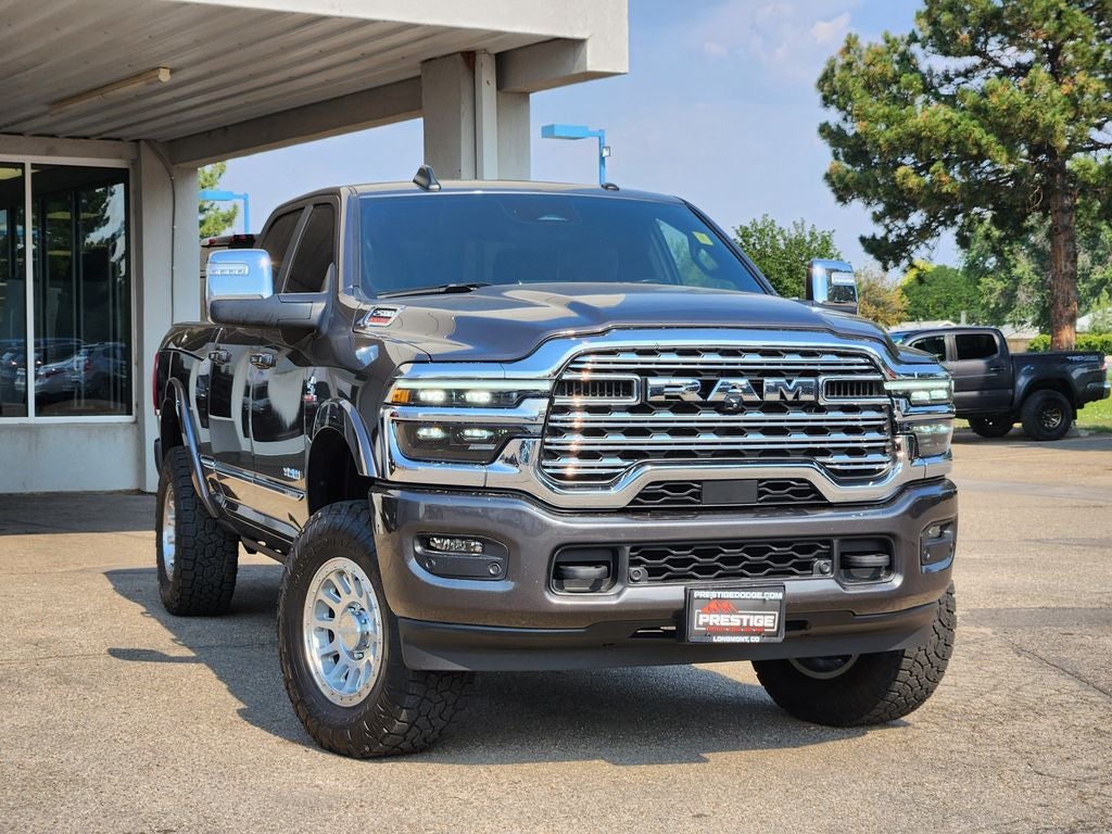 2025 RAM 2500 Limited Crew Cab 4x4 6'4' Box in Granite Crystal Metallic Clearcoat — front three-quarter view