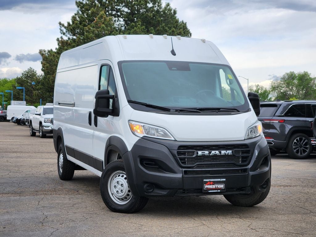 2025 RAM ProMaster 2500 Cargo Van Tradesman High Roof 159' WB w/Pass Seat in Bright White Clearcoat — front three-quarter view