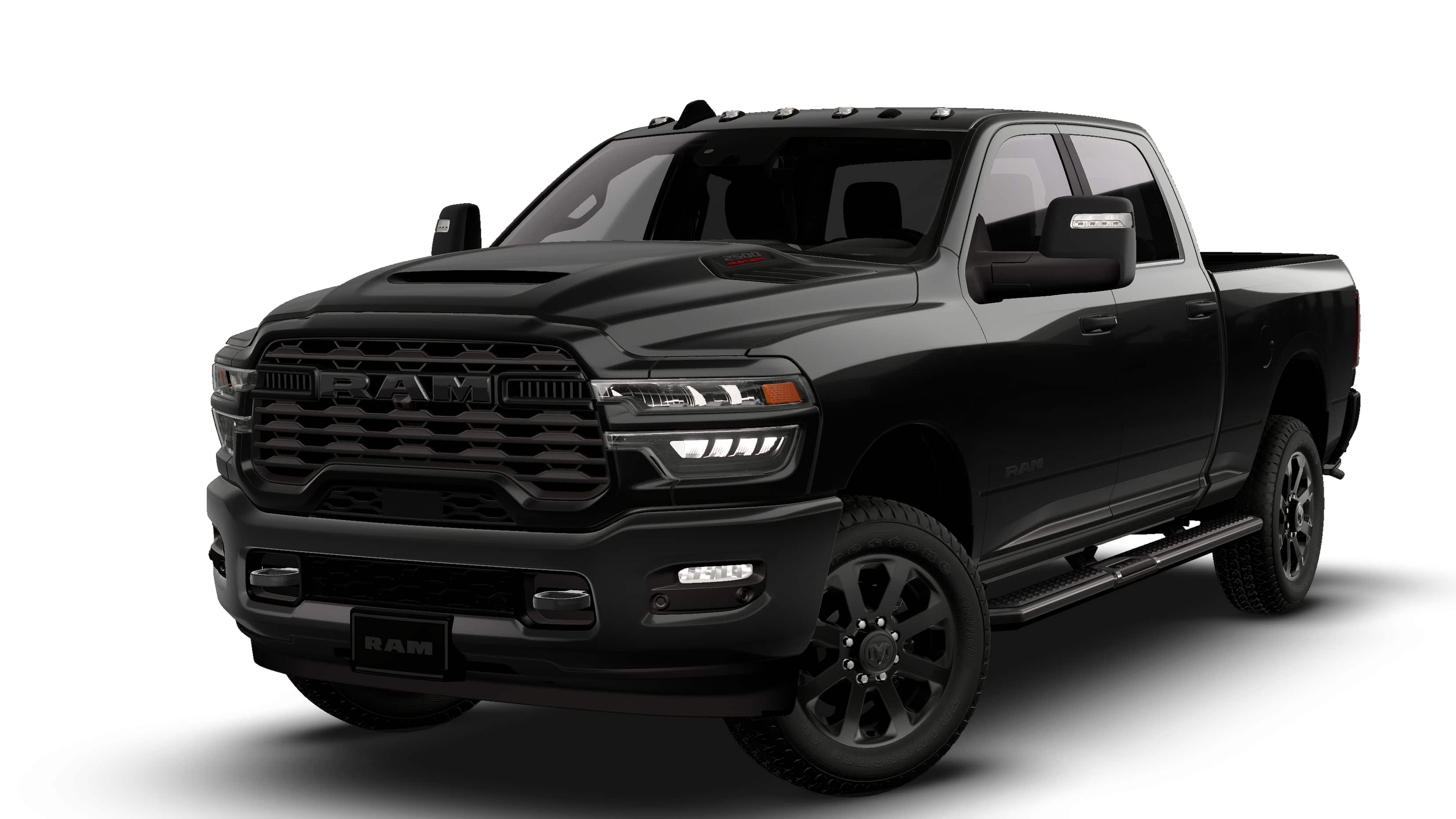 2026 RAM 2500 RAM 2500 BIG HORN CREW CAB 4X4 6'4' BOX in Diamond Black Crystal Pearl-Coat Exterior Paint — front three-quarter view