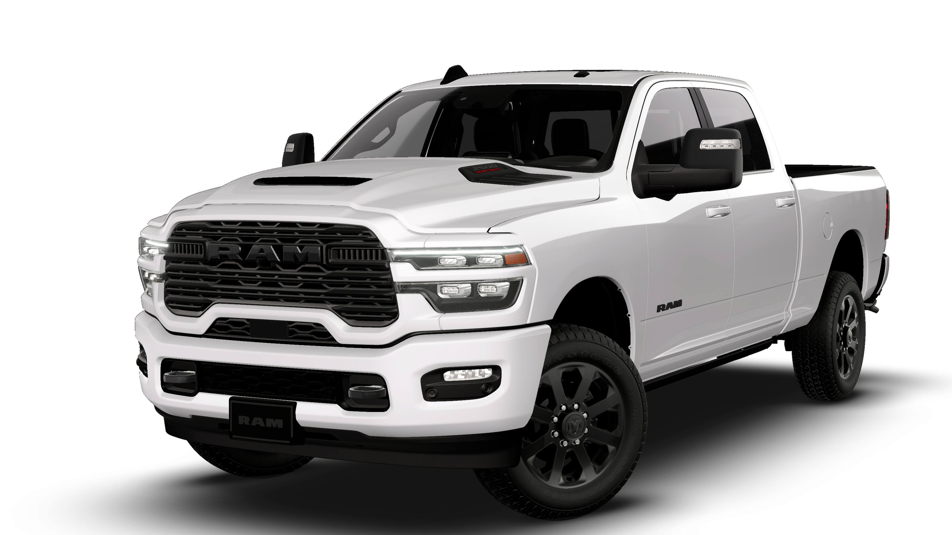2026 RAM 2500 RAM 2500 LARAMIE CREW CAB 4X4 6'4' BOX in Bright White Clear-Coat Exterior Paint — front three-quarter view