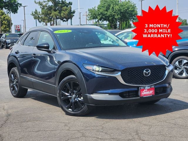 2024 Mazda Mazda CX-30 2.5 S Select Sport in Deep Crystal Blue Mica — front three-quarter view