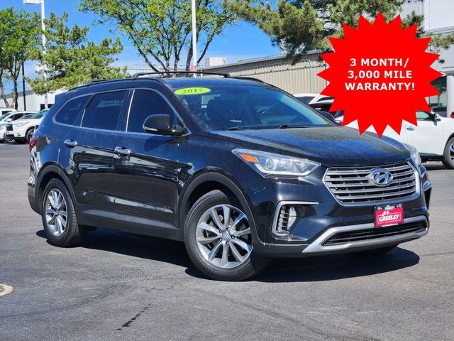 2017 Hyundai Santa Fe Limited in Becketts Black — front three-quarter view